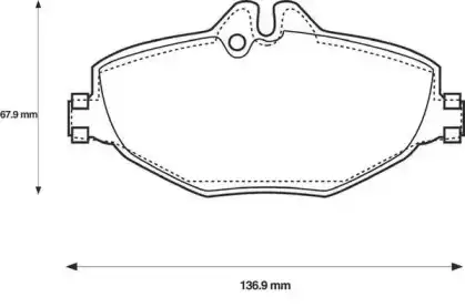 Тормозные колодки дисковые STOP 573091S