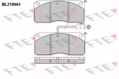 Тормозные колодки дисковые FTE BL2189A1