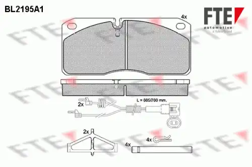 Тормозные колодки дисковые FTE BL2195A1