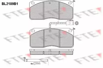 Тормозные колодки дисковые FTE BL2189B1