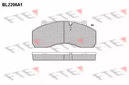 Тормозные колодки дисковые FTE BL2206A1