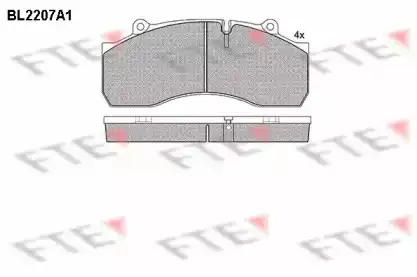 Тормозные колодки дисковые FTE BL2207A1