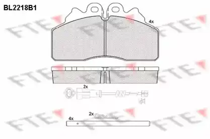 Тормозные колодки дисковые FTE BL2218B1