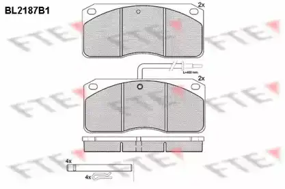 Тормозные колодки дисковые FTE BL2187B1
