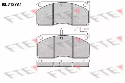 Тормозные колодки дисковые FTE BL2187A1