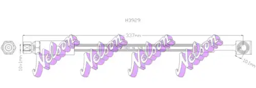 ШЛАНГ ТОРМОЗНОЙ H3929 NELSON