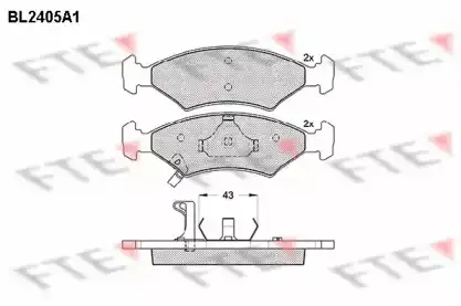 Тормозные колодки дисковые FTE BL2405A1