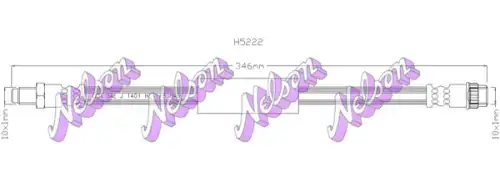 ШЛАНГ ТОРМОЗНОЙ H5222 NELSON