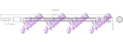 ШЛАНГ ТОРМОЗНОЙ H6669 NELSON