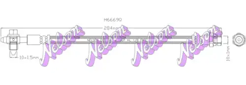 ШЛАНГ ТОРМОЗНОЙ H6669Q NELSON