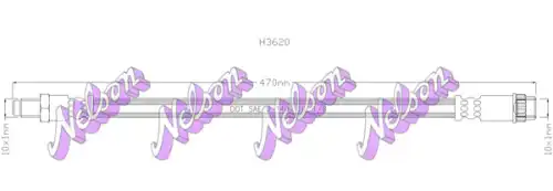 ШЛАНГ ТОРМОЗНОЙ H3620 NELSON