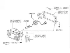 Фара противотуманная INFINITI 261503W700