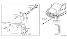 Фара противотуманная INFINITI 261553W700