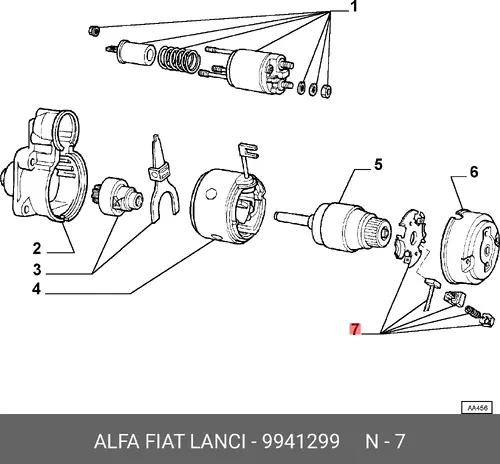 КОМПЛЕКТ ДЛЯ СТАРТЕРА 9941299 FIAT