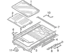 Стекло, SUNROOF EFT500020 LAND ROVER
