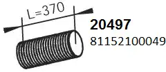 Гофра глушителя HOBI 20497 L= d=