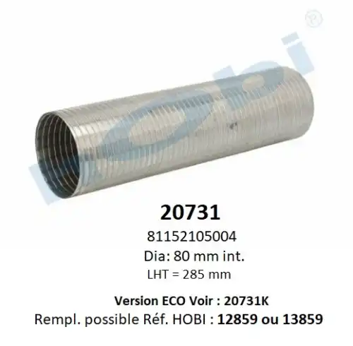 Гофра глушителя HOBI 20731 L= d=