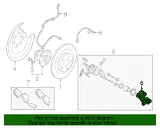 SUPPORT,RR BRAKE CALIPER,RH 4605C032 MITSUBISHI