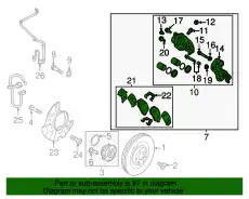 Brake assy - front, rh 581302W010 HYUNDAI