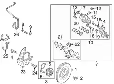Brake assy - front, rh 581302W010 HYUNDAI