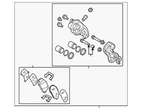 Brake assy - front, rh 581302W010 HYUNDAI