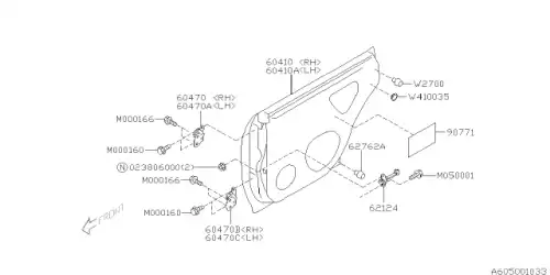 PANEL ASSEMBLY-REAR DOOR,RIGHT 60409FE000 SUBARU
