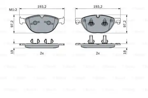 Тормозные колодки дисковые BOSCH 0 986 494 955