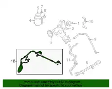 Pipe assembly-feed pump to gear QEP105116 LAND ROVER