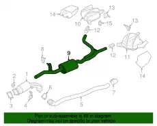 Средний глушитель 95B253411 Y PORSCHE