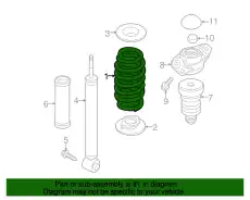 Пружина 5C0511115AF VAG