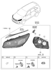 Фонарь габаритный KIA 92102C6510