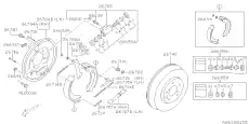 BACK PLATE-REAR BRAKE,LEFT 26255AA030 SUBARU