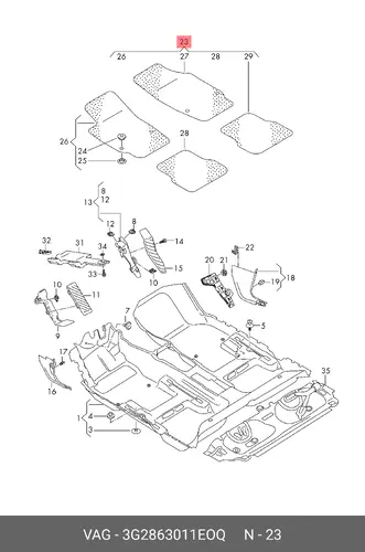 Коврики в салон VAG 3G2863011  EOQ