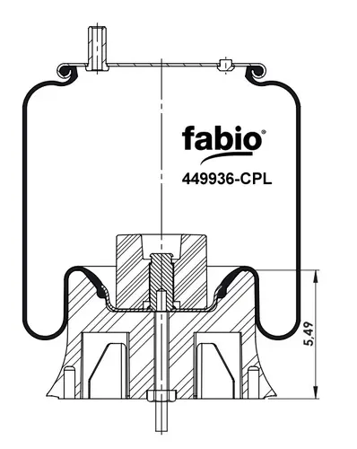 Пневмоподушка FABIO 449936-CPL