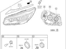 Фонарь габаритный KIA 92102C6210