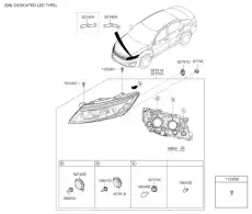 Фонарь габаритный KIA 921012T550