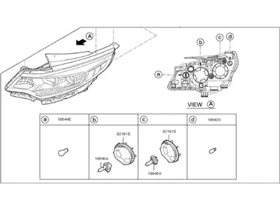 Фонарь габаритный KIA 92101D5080