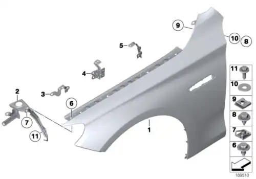Крыло BMW 41 35 5 A03 258