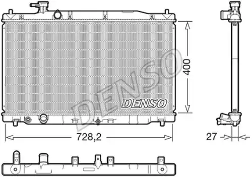 Радиатор системы охлаждения двигателя DENSO DRM40050