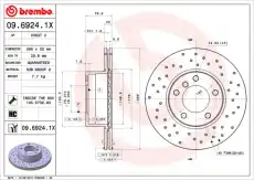 Тормозной диск BREMBO 969241X