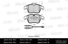 Тормозные колодки дисковые передняя ось MILES E100533