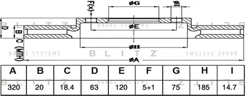 Тормозной диск BLITZ BS0500