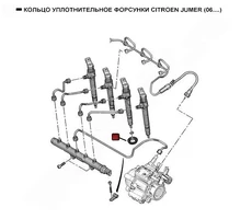  КОЛЬЦО УПЛОТНИТЕЛЬНОЕ ФОРСУНКИ CITROEN JUMER (06....) WENDERW WEKK043