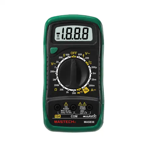  МУЛЬТИМЕТР ПОРТАТИВНЫЙ MAS838 MASTECH 13-2008 REXANT