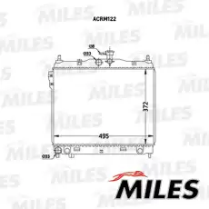 Радиатор системы охлаждения двигателя MILES ACRM122