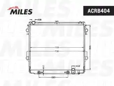 Радиатор системы охлаждения двигателя MILES ACRB404