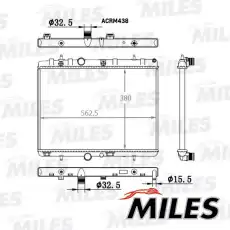 Радиатор системы охлаждения двигателя MILES ACRM438