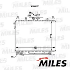 Радиатор системы охлаждения двигателя MILES ACRM050