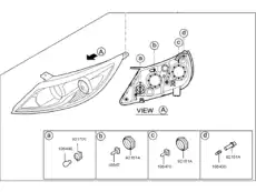 Фонарь габаритный KIA 921013W151