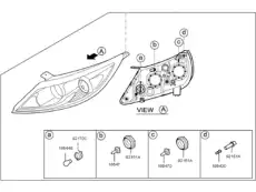 Фонарь габаритный KIA 921023W151